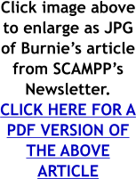 Click image above to enlarge as JPG of Burnie’s article from SCAMPP’s Newsletter. CLICK HERE FOR A PDF VERSION OF THE ABOVE ARTICLE